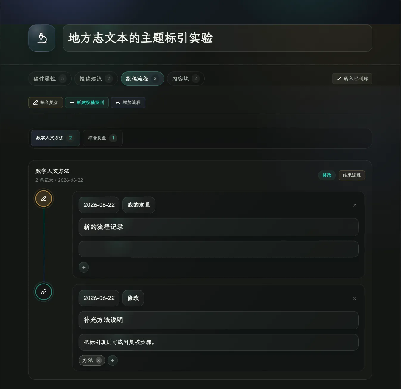 稿件库-主页面（投稿流程）